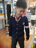 Bejirog男童毛衣开衫2025春秋薄款外套洋气中大童针织春装儿童男学院风 藏青色 140 实拍图