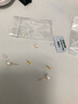 北海源生珠宝琉璃日本akoya海水珍珠耳钉18k金白色珠耳环正圆天然耳饰生日礼物 5-6mm 18K金黄色托 实拍图