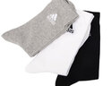 adidas阿迪达斯袜子男袜女袜休闲运动纯色篮球袜耐磨跑步袜透气训练袜 短筒 黑白灰3双 IC1333 【M】鞋码39-42码 实拍图