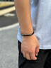 BROSWAY欧美时尚男士轻奢潮流转运珠手链小众轻奢饰品生日送男友礼物 BUL22S 银色+黑色 实拍图