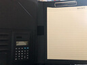 朗捷（longe） A4多功能文件夹资料夹皮质经理夹签约本商务汽车房产保险销售夹文件夹板定制logo 黑色8位计算器 实拍图