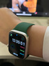 达梭适用苹果手表表带apple watch10/S9液态硅胶iwatchSE/7/8运动表带男女潮流创意ultra运动防水表链 新款-苜宿草色 44/45/46/49mm（标准码） 实拍图
