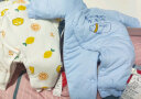 迪迪熊日记（DIDIXIONGRIJI）婴儿棉衣服冬装连体衣加厚秋冬季套装新生儿夹棉宝宝外出保暖抱衣 (冬季薄棉)只喝奶 66cm 实拍图