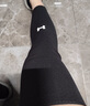 安德玛（Under Armour）护膝运动骑行跑步健身防护男女护膝长款弹力训练小腿护全腿篮球 黑色 1只装 XL-装 实拍图