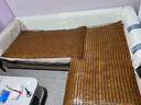 李记花果山沙发垫夏季凉垫麻将凉席沙发坐垫麻将块凉席竹席防滑垫贵妃可定制 牛筋边碳化色【双牛筋+无底布】 80*145cm 实拍图