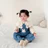优奇女宝宝牛仔背带裤套装裤子婴幼儿可爱超萌女童春秋季外出衣服爬服 背带裤【不含上衣】 80 实拍图