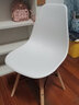 昕福 伊姆斯椅子家用靠背餐椅塑料椅子北欧创意凳子现代简约办公椅 白色 实拍图