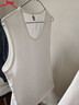 续点 背心男 夏季纯棉无袖v领男士宽肩运动健身休闲修身紧身打底上衣 白色 XL （130-145斤左右） 实拍图