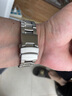 精钢表带代用浪琴名匠表带 罗西尼 依波路 实心不锈钢表链男女蝴蝶扣钢链16 18 20 22 23 双按保险扣款：弧口钢色 20mm 实拍图