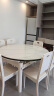 风之意 餐桌 北欧实木餐桌日式可折叠餐桌椅组合现代简约多功能家用饭桌FR-102 白色（加厚岩板） 一桌六椅 （1.35米） 实拍图