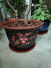 爵遇良品花盆家用大号透气紫砂大花盆特大号种树盆发财树特大号花盆陶瓷 ZGM 红色 大号 图示 实拍图