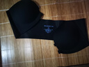 幸棉前扣无肩带内衣女防滑聚拢隐形美背文胸小胸显大抹胸 黑色双扣款L 实拍图