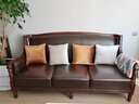 思美琢美式复古真皮沙发深棕色皮沙发组合客厅乡村风格广东佛山真皮沙发 单人位 实拍图