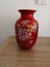悦灵美 家居饰品摆件 景德镇陶瓷器中国红花瓶 中式客厅酒柜装饰品摆设 红牡丹冬瓜瓶-配底座 实拍图