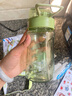 迪乐贝尔吸管杯儿童水杯幼儿园学生水壶女tritan塑料水杯斜挎便携可爱杯子 绿色- 550ml 实拍图