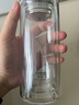 明尊（LIGHTKING）双层耐热玻璃杯 便携带盖杯子男士车载水杯办公室泡茶杯过滤水杯 凤图案【200ml】 实拍图