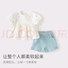 戴维贝拉女童短裤套装宝宝短袖上衣裤子两件套夏装童装 实拍图