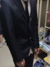 花花公子西服男休闲西装男士西服套装外套伴郎新郎商务休闲正装衣服三件套 二扣黑色西服+西裤+衬衫 L 实拍图