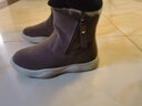 小逗熊女童厚绒雪地棉靴儿童加绒鞋防滑软底防水保暖鞋大棉冬季新款舒适 咖啡色 34码 鞋内长21.3cm 实拍图