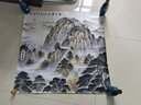 利翔姿允 纯手绘真迹国画山水画有山无水泰山日出斗方办公室 款式五：《泰山雄姿》 四尺实木画框：85*85cm（有机玻璃） 晒单实拍图