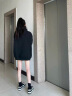 真维斯（Jeanswest） 连帽卫衣男春秋季学生时尚潮流套头衫情侣百搭休闲外套宽松上衣 黑色(清新雅绿) XL /180(体重140-160斤左右) 实拍图