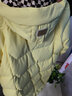 雅鹿品牌长款羽绒服女长过膝新款冬季加厚保暖时尚宽松鸭绒连帽外套 黄色 L （推荐150-175斤） 实拍图