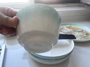 富彩陶瓷盘子菜盘家用欧式金边可微波简约时尚陶瓷加厚圆形餐盘碟组合套装 6碗4盘-碗4.5+盘 7.5英寸 实拍图