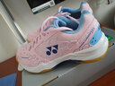YONEX尤尼克斯羽毛球鞋yy女款训练透气缓震SHB101CR 白紫 43 实拍图