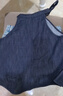 UR2025春季新款女装复古休闲蝴蝶结无袖牛仔衬衫UYU850007 蓝色 （袖口偏大） S 实拍图