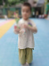 嘟嘟家宝宝汉服套装婴儿夏季男童中国风夏装女童新中式短袖短裤 粉色130 实拍图