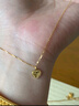 六桂福珠宝 K金项链 为爱放闪 18K黄金项链女吊坠套链 EK2400006 1.05g 实拍图