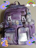 爱迪生发明家小学生1-3-6年级书包初中生轻便减负护脊女生双肩包大容量背包 紫色小号（星黛露六件套） 实拍图