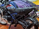 美驰图1:18 摩托车 模型 机车川崎h2r模型 玩具 仿真 跑车男生礼物 2017款宝马R1200 GS蓝白 实拍图