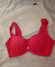 浪莎调整型内衣女文胸塑型加宽收副乳无钢圈上薄下厚聚拢显大胸罩套装 红色套装 75A B=34AB (中厚杯2.5厘米） 实拍图