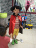 sanlebaby万圣节服装儿童面具女巫披风道具男孩女孩cosplay女童幼儿园演出 红色女巫披风+帽子+扫把 实拍图