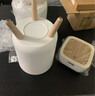 飞达三和桌面垃圾桶小号迷你方形按压式弹盖床头茶几办公桌上杂物收纳桶 白色2L 实拍图