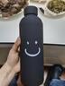 贞嘻水杯保温杯男士杯子年会奖品礼品送员工实用大容量不锈钢车载学生 黑色笑脸保温杯510ml 实拍图