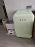 哈士奇圆弧复古冰箱冷冻冷藏单门宿舍家用小冰箱节能低噪 BC-130RDC 浅绿色 实拍图