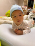 李晨曦（Lichenxi） 婴儿帽子0-12个月春秋季新生儿套头帽宝宝帽子男女童纯棉胎帽 机器人二件套蓝色 均码(0-10个月的宝宝头围38-44CM 实拍图