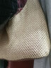 锋上编织女包单肩包女大容量托特包休闲百搭通勤海边沙滩度假包腋下包 棕色加小包 实拍图