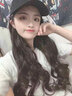 丽青丝假发女长发真发帽子带假发一体女夏天时尚大波浪长卷发网红大波浪 帽子长卷发自然黑 高温丝 实拍图