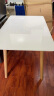 梦想湾 实木餐桌 轻奢歺桌椅组合北欧ins钢化玻璃小户型现代长方形欧式 原木色 1.3*0.8【配彩色餐椅】 一桌四椅【餐椅颜色备注】 实拍图