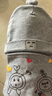 李晨曦（Lichenxi） 新生儿帽子胎帽婴儿帽子0-6-12个月春夏季宝宝帽子纯 棉秋冬季 机器人二件套( 灰色  ) 均码（0-12个月宝宝） 实拍图