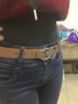 七匹狼女士皮带 真牛皮腰带针扣 皮质藏尾 加宽型裙带 大学生休闲裤带 可以备注长度 实拍图