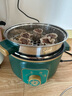 电蒸锅多功能家用大容量三层电蒸笼预约定时多层蒸馒头智能蒸煮锅电热锅电火锅多用途锅早餐蒸包子蒸煮一体锅 22CM金边绿(旋钮款)二层蒸笼 实拍图