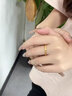 中国黄金（CHINA GOLD）足金钻纹戒指男女款黄金戒指素圈七夕情人节礼物送女友男友老婆 圈号13 约1g 实拍图