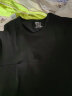 南极人男士短袖男纯棉背心男夏季T恤健身运动弹力修身打底老头衫汗衫男 黑色+黑色 XL(175/100) 实拍图