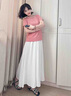 浪莎休闲裙裤女夏季2025薄款冰丝阔腿裤半身裙女小个子高腰显瘦a字裙 仙女白【透气+防走光内衬】 S 【推荐80-100斤】 实拍图