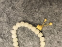 老庙黄金转运珠足金六字箴言莲花吊坠DIY手串手链 约：3.46g 实拍图