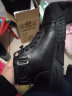 蜻蜓牌冬季断码特价马丁靴男真皮防滑雪地靴软底短靴加绒加厚高帮皮鞋男 黑色冬季加绒款 39 实拍图